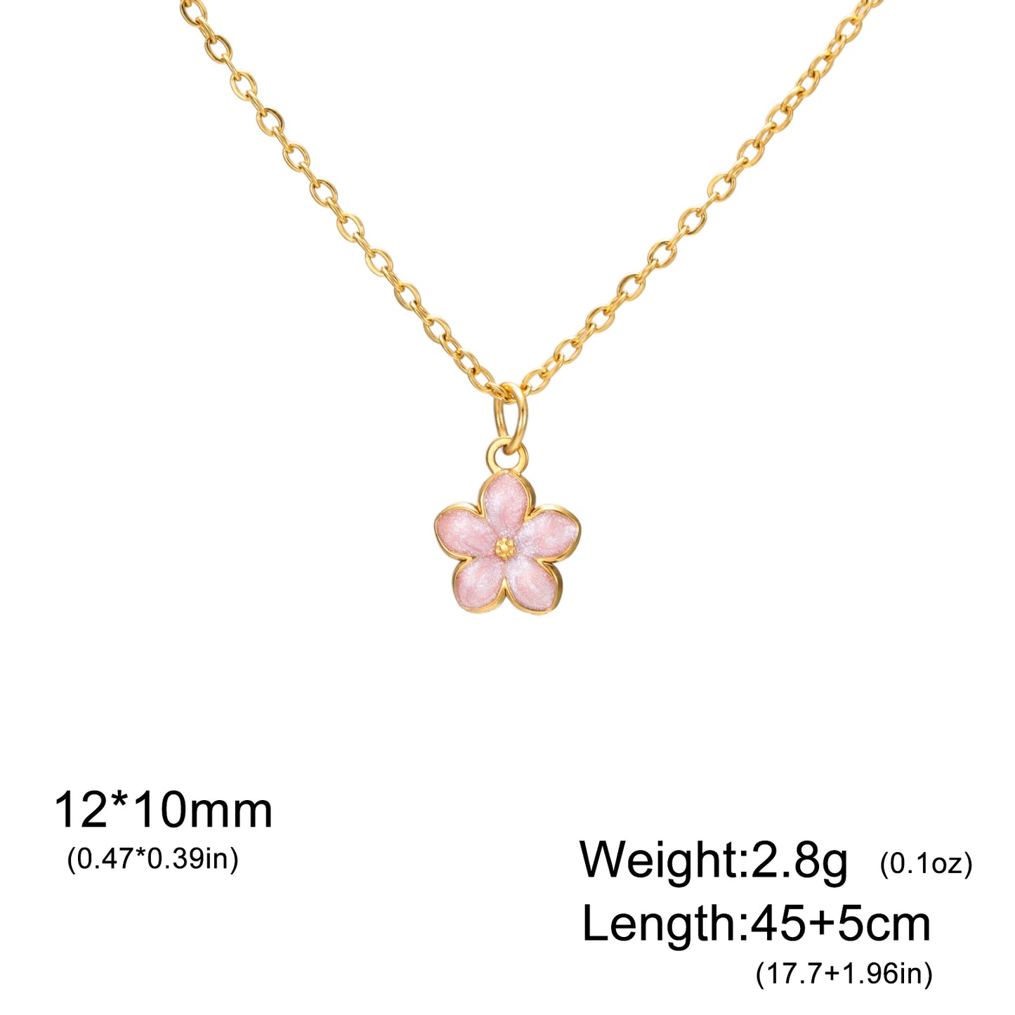 Boho Flower Necklace - Stainless Steel